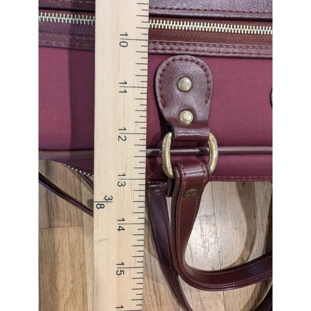 Vintage Verdi Burgundy 20x13x9 inches Softside Suitcase Hard Travel Luggage